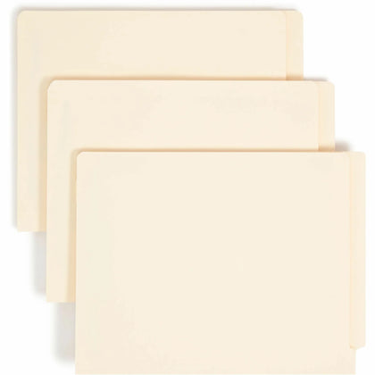 Smead Recycled Fastener Folder - Letter Size End Tab 2 Dividers - 50/Box - Folders