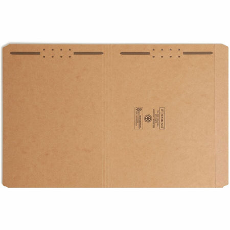 Smead Straight Tab Cut Letter Recycled Fastener Folder - 8 1/2’’ x 11’’ - 2 2K Fastener(s) - 11 pt. - Plys - Kraft