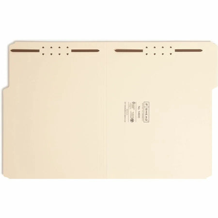 Smead Recycled Fastener Folder - Letter Size Top Tab 2 Fasteners - 50/Box - Folders
