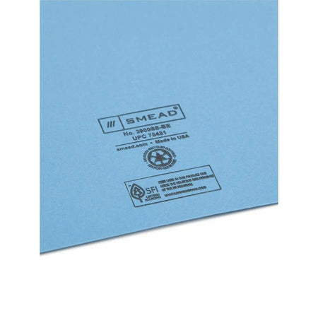 Smead Letter Recycled File Jacket - 8 1/2’’ x 11’’ - 11 pt. - Manila - Blue - 10% - 25 / Pack - Filing Jackets & Pockets