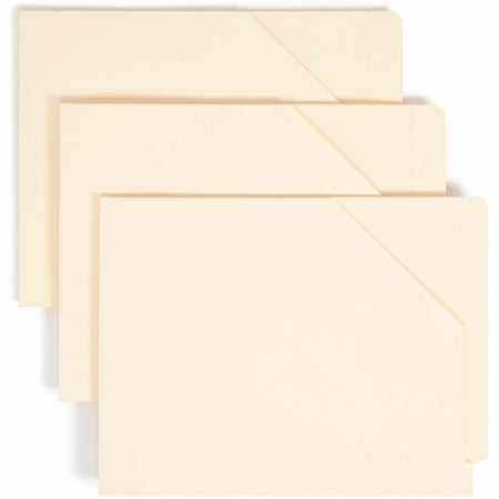 Smead Straight Tab Cut Letter Recycled File Jacket - 8 1/2’’ x 11’’ - 11 pt. - 2 Plys - Manila - 10% - 100 / Box - End