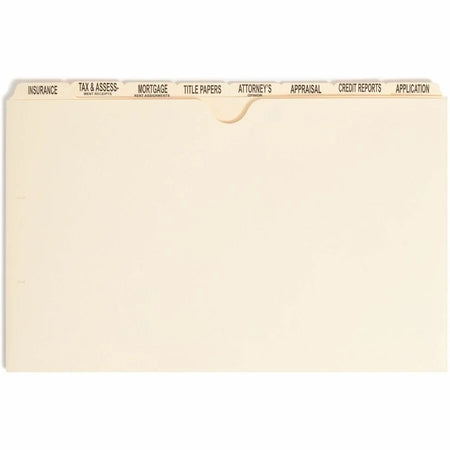 Smead Recycled File Jacket: Manila Tab Divider Set - Legal Dividers