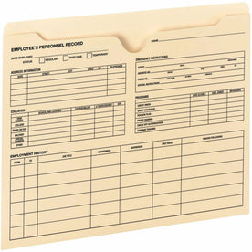 Smead Straight Tab Cut Letter Recycled File Jacket 8 1/2’’ x 11’’ 5 / Carton 2 Plys 11 pt. Manila (SMD77100) - Filing