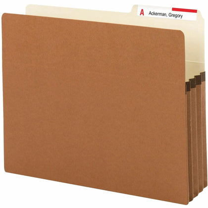 Smead Recycled File Pocket: 2/5 Tab Cut 3 1/2’’ Expansion Tear Proof - 25/Box - Filing Jackets & Pockets