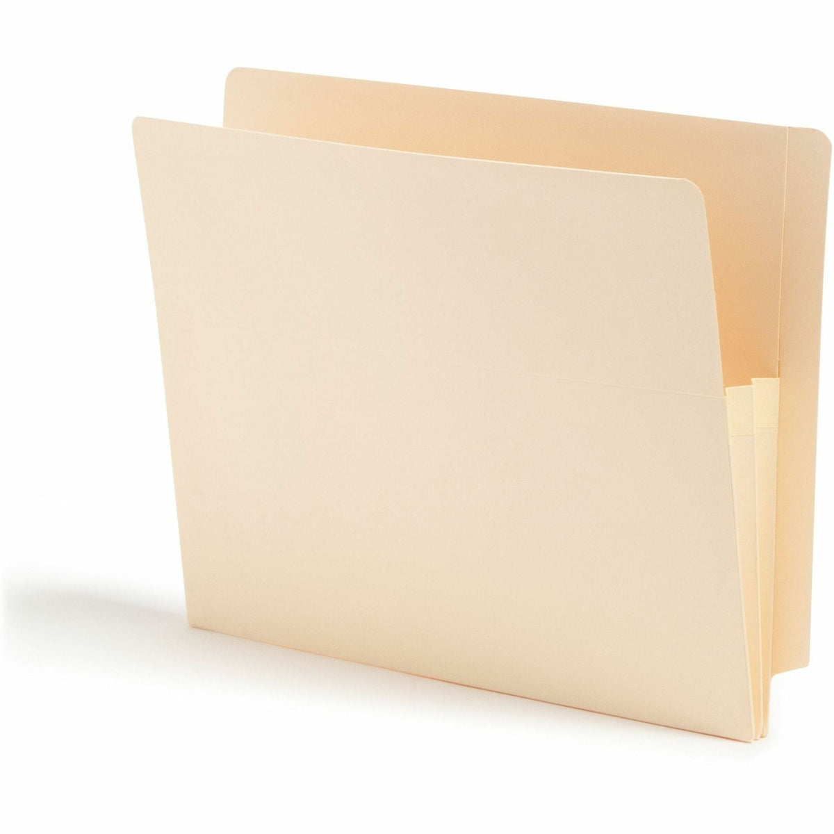 Smead Straight Tab Cut Letter Recycled File Pocket - 8 1/2’’ x 11’’ - 1 3/4’’ Expansion - 2 Plys - Manila - Embossed