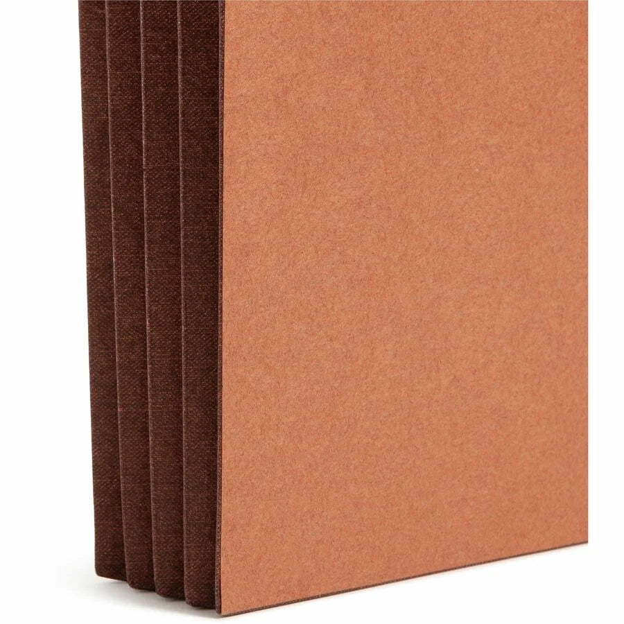 Smead Recycled File Pocket: Letter Size 3.5’’ Expansion Dark Brown - End Tab Folders