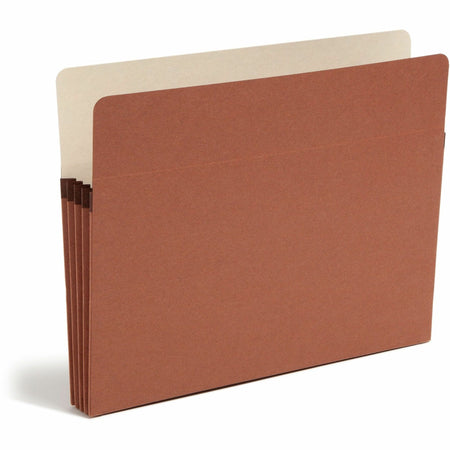 Smead Straight Tab Cut Letter Recycled File Pocket - 8 1/2’’ x 11’’ - 3 Expansion - Top Location - 12.5 pt. - Redrope