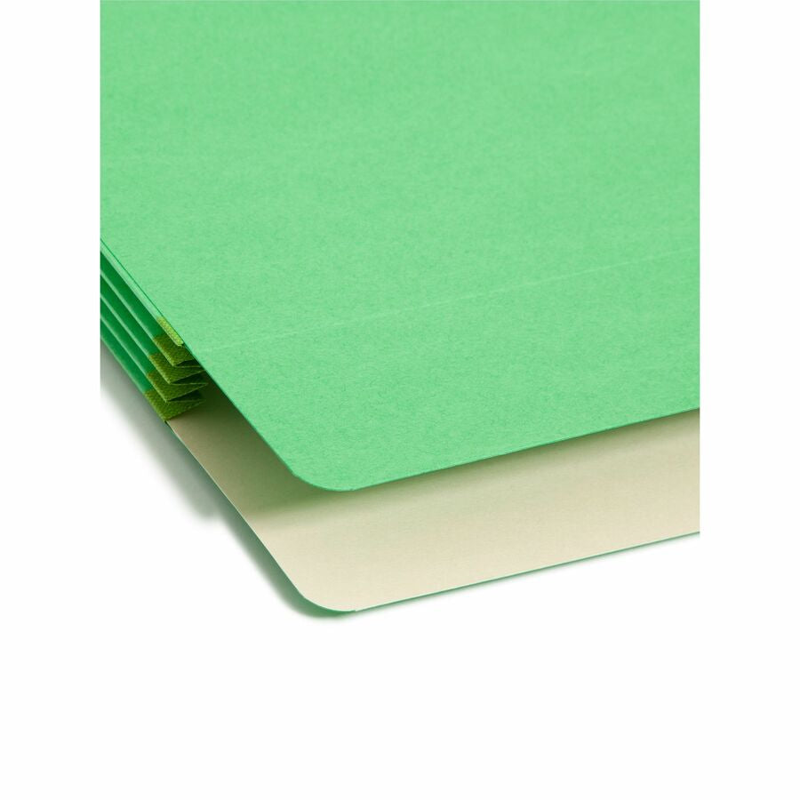Smead Straight Tab Cut Letter Recycled File Pocket - 8 1/2’’ x 11’’ - 3 Expansion - Top Location - 9 pt. - Card Stock