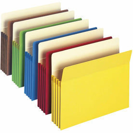 Smead Straight Tab Cut Letter Recycled File Pocket - 8 1/2’’ x 11’’ - 3 Expansion - Top Location - Filing Jackets &