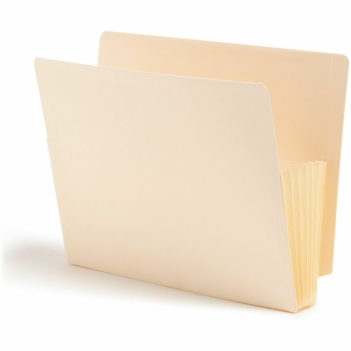 Smead Straight Tab Cut Letter Recycled File Pocket - 8 1/2’’ x 11’’ - 5 1/4’’ Expansion - 2 Plys - Manila - 10% - End