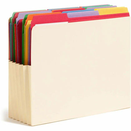 Smead Recycled File Pocket - Letter Size - 5 1/4’’ Expansion - 10/Box - End Tab Folders