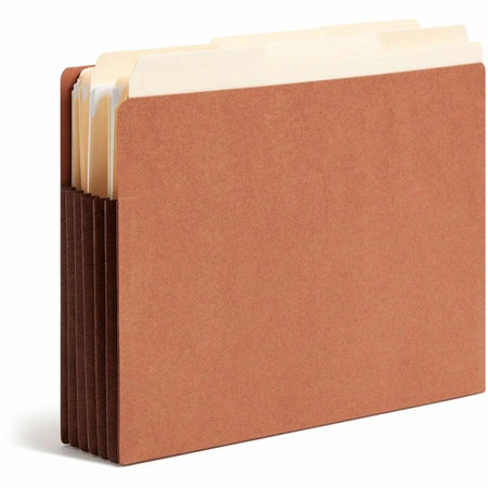Smead Recycled File Pocket: Letter Size 5.25’’ Expansion Dark Brown - 10/Box - End Tab Folders