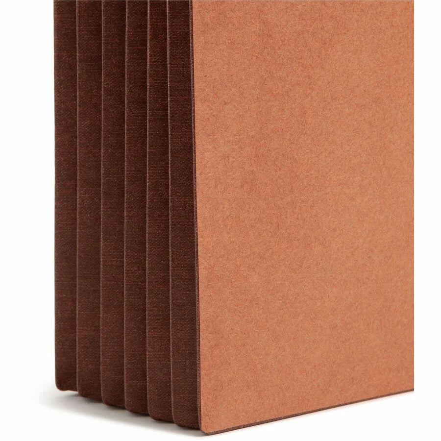 Smead Recycled File Pocket: Letter Size 5.25’’ Expansion Dark Brown - 10/Box - End Tab Folders