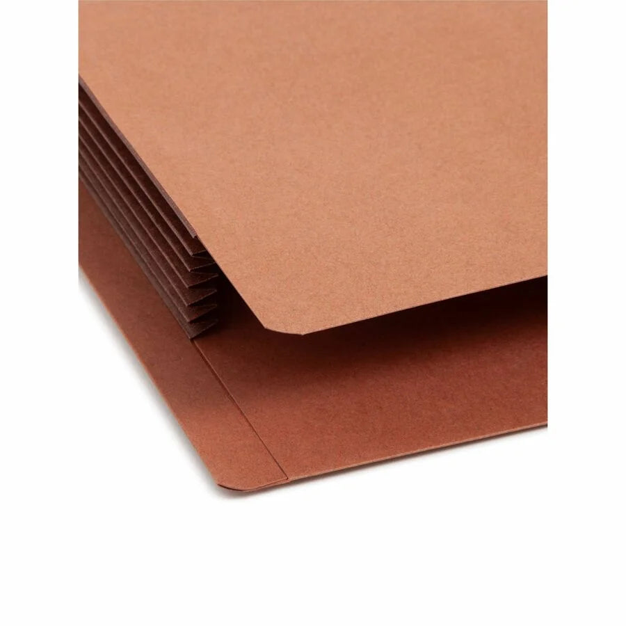 Smead Recycled File Pocket: Letter Size 5.25’’ Expansion Dark Brown - 10/Box - End Tab Folders