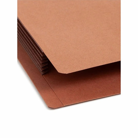 Smead Recycled File Pocket: Letter Size 5.25’’ Expansion Dark Brown - 10/Box - End Tab Folders