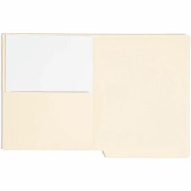 Smead Straight Tab Cut Letter Recycled File Pocket - 8 1/2’’ x 11’’ - 1 Pocket(s) - 11 pt. - 2 Plys - Manila - End