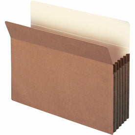 Smead Straight Tab Cut Letter Recycled File Pocket - 8 1/2’’ x 11’’ - 5 1/4’’ Expansion - Redrope - Tear Proof Gusset