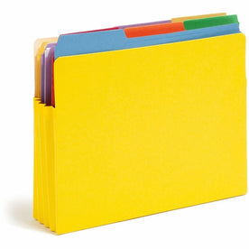 Smead Straight Tab Cut Letter Recycled File Pocket - 8 1/2’’ x 11’’ - 3 Expansion - Card Stock - Filing Jackets &