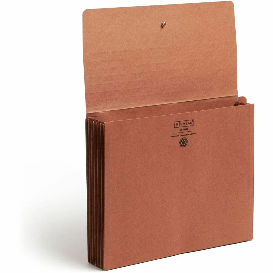Smead Recycled File Wallet: 8 1/2’’ x 11’’ 5 1/4’’ Expansion Redrope - Tear Resistant Elastic Closure - Expanding Files