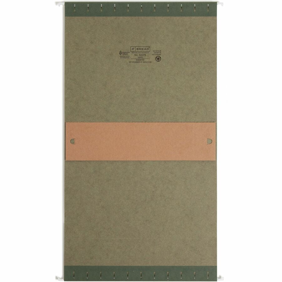 Smead Recycled Hanging Folders: 3’’ Expansion 11pt Standard Green - Folders & Accessories