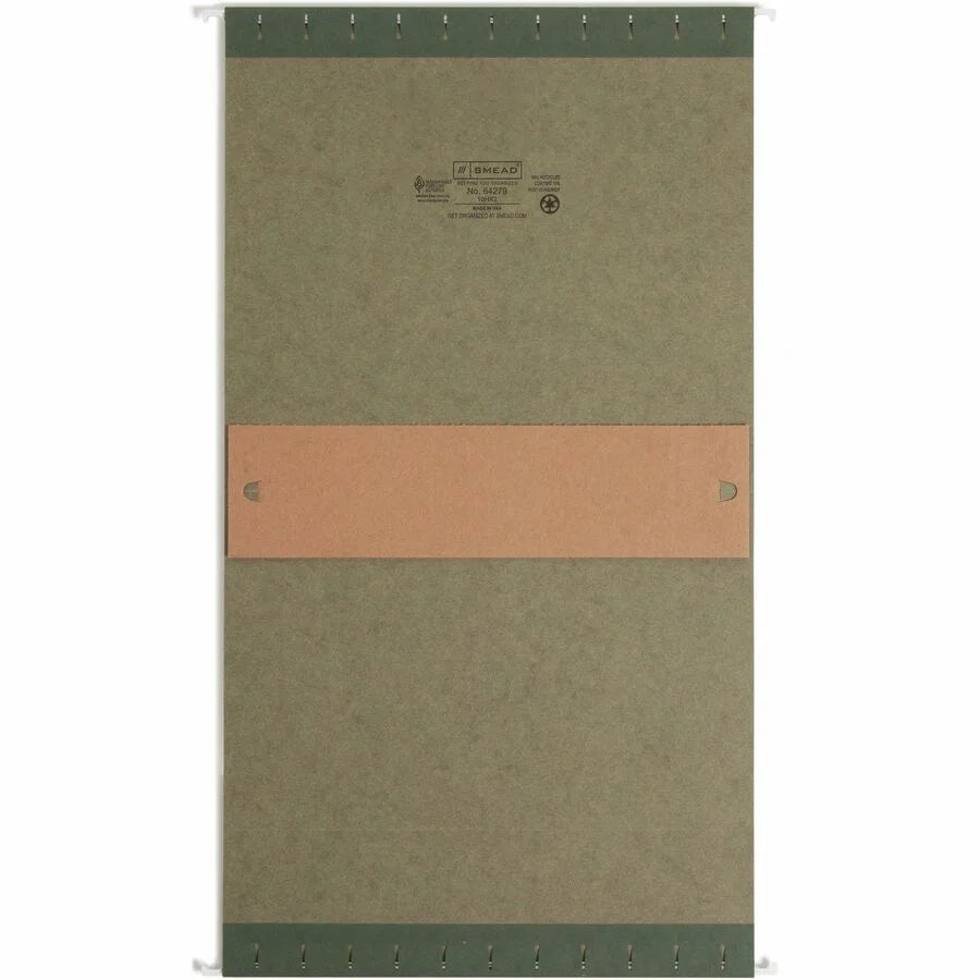 Smead Recycled Hanging Folders: 3’’ Expansion 11pt Standard Green - Folders & Accessories