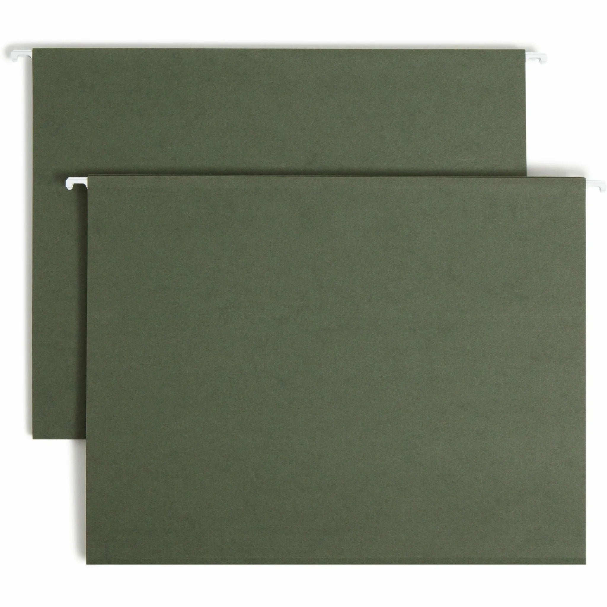 Smead Recycled Hanging Folders: 8 1/2’’ x 11’’ 2’’ Expansion Vinyl Standard Green - Folders & Accessories
