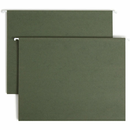 Smead Recycled Hanging Folders: 8 1/2’’ x 11’’ 2’’ Expansion Vinyl Standard Green - Folders & Accessories