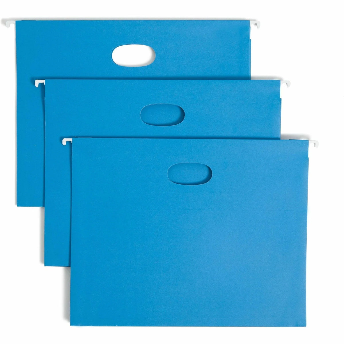 Smead 1/5 Tab Cut Letter Recycled Hanging Folder - 8 1/2’’ x 11’’ - 3’’ Expansion - Top Location - Assorted Position
