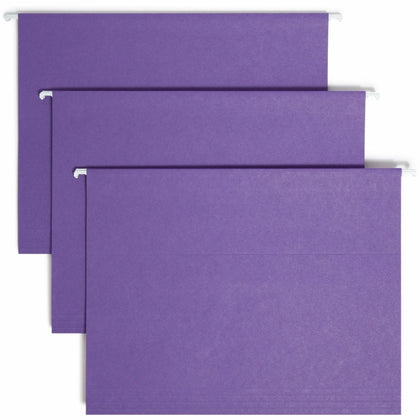 Smead Recycled Hanging Folders - Letter Size - Purple Vinyl - Top Tab - 25/Box - & Accessories