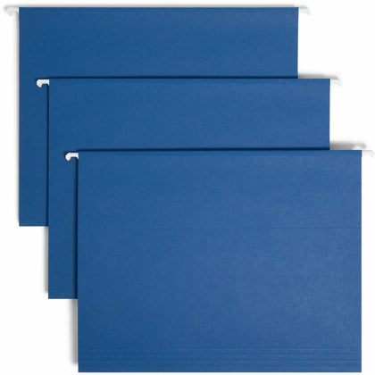 Smead Recycled Hanging Folders: Letter Size Top Tab Navy Blue - 25/Box - Folders & Accessories