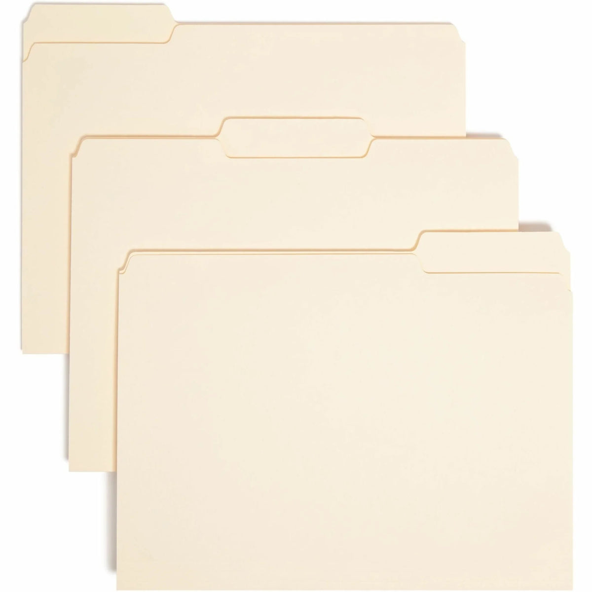 Smead Recycled Interior File Folders - Letter Size - Assorted Tab Position - Top