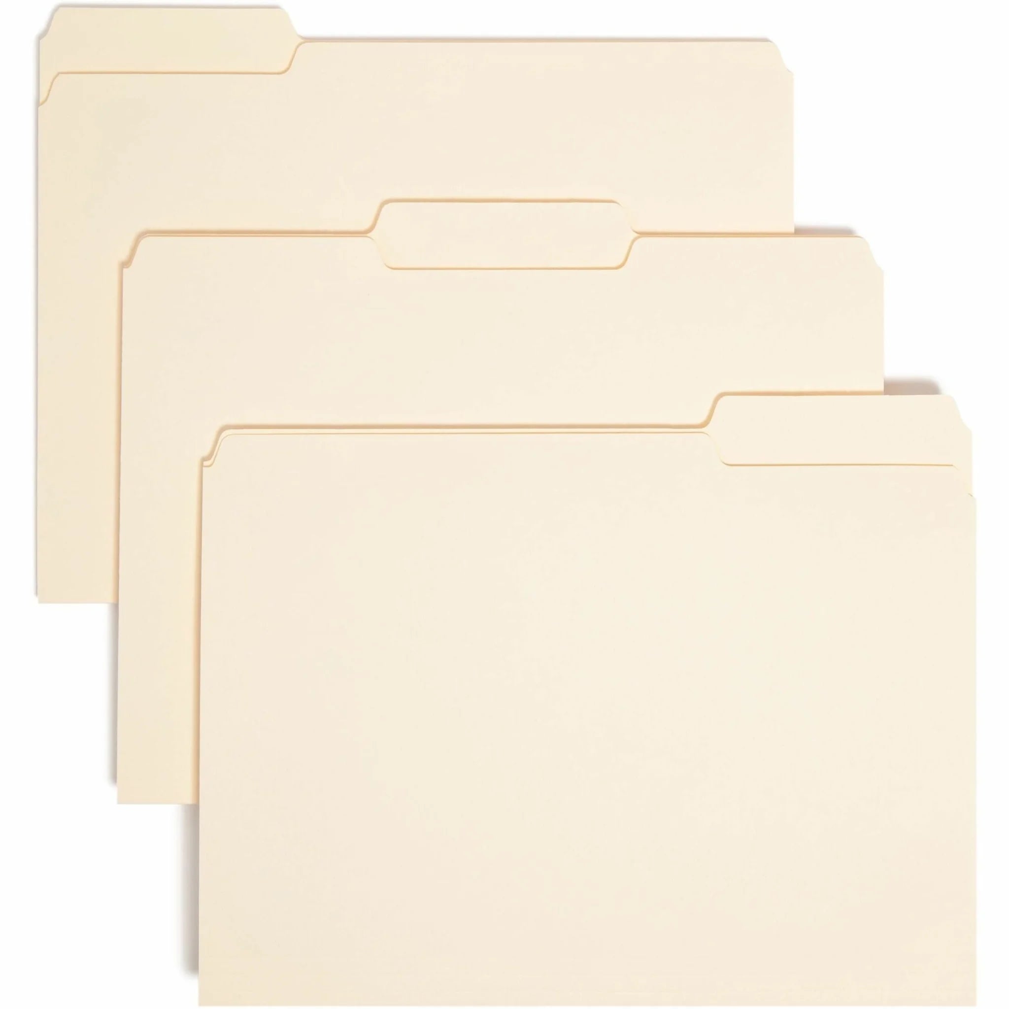 Smead Recycled Interior File Folders - Letter Size - Assorted Tab Position - Top