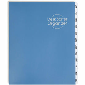 Smead Letter Recycled Organizer Folder - 8 1/2’’ x 11’’ - 12 Divider(s) - Blue - 35% - 1 Each - Filing Jackets & Pockets