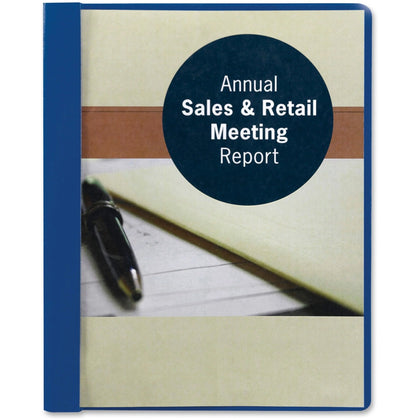 Smead Recycled Report Cover: Blue Vinyl 3 Fasteners - 25/Box - Covers