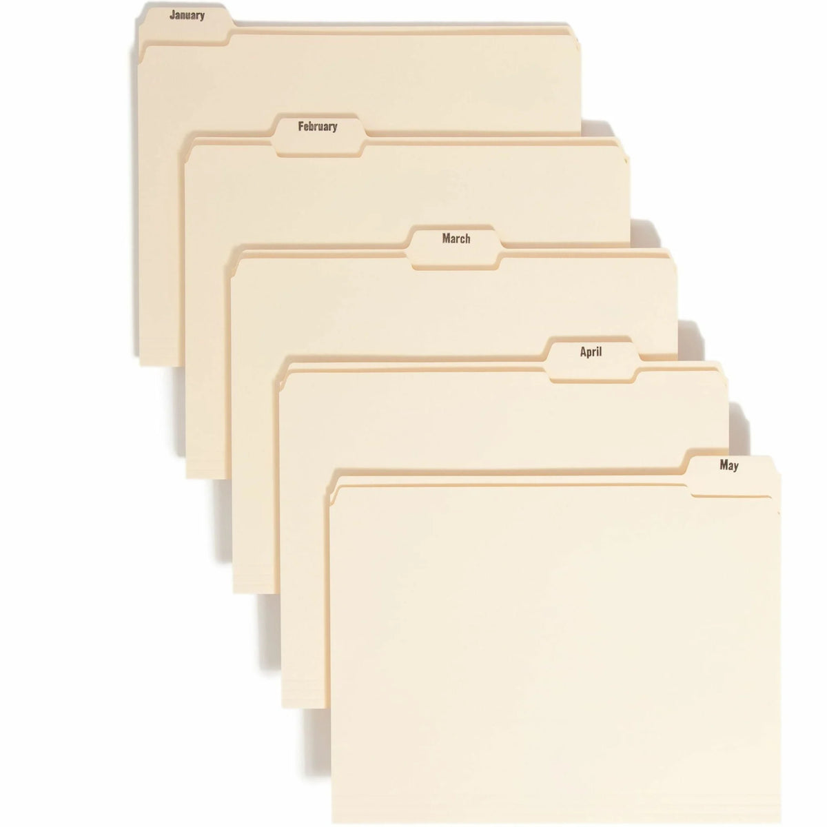 Smead Recycled Top Tab File Folders - 1/5 Cut - 12/Set