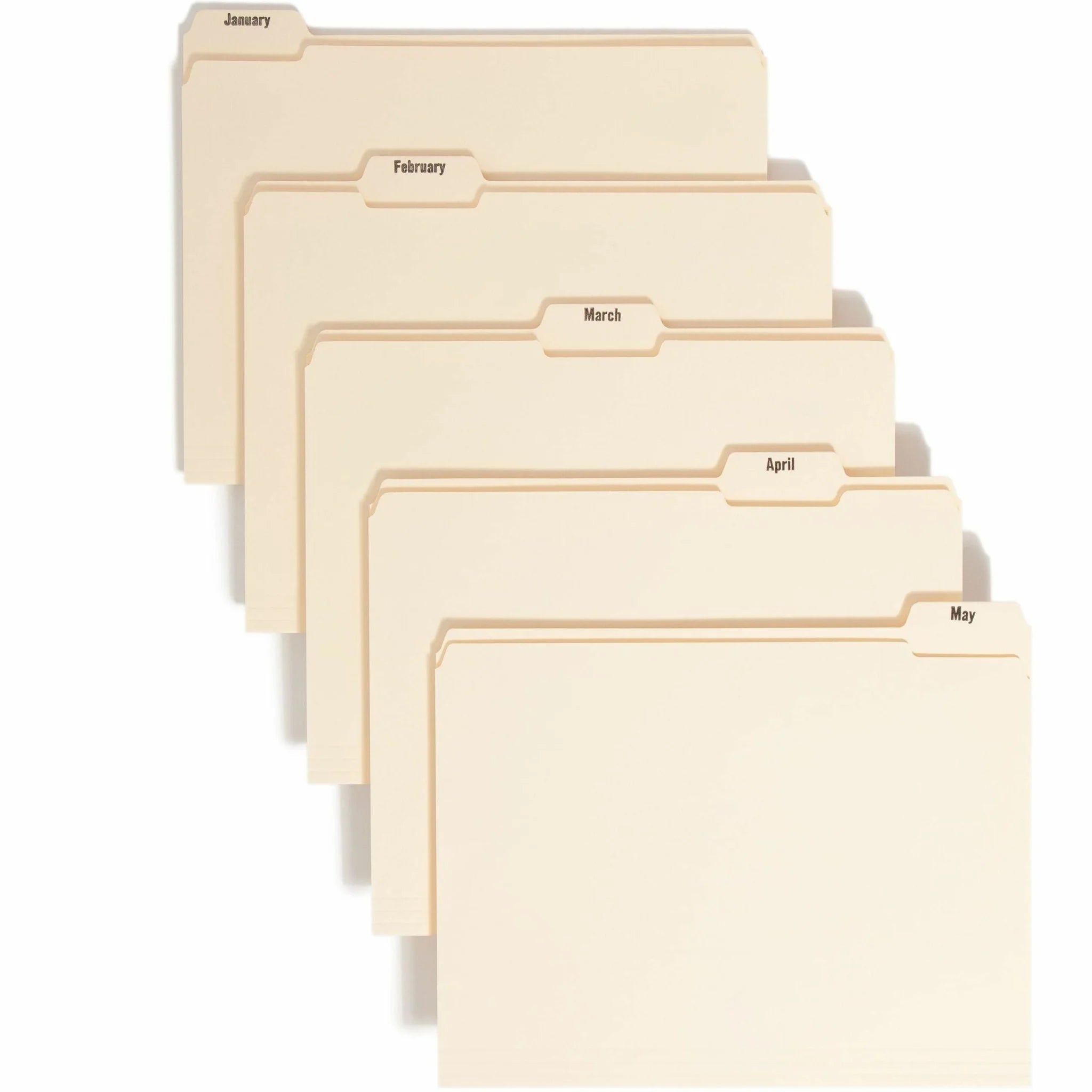 Smead Recycled Top Tab File Folders - 1/5 Cut - 12/Set