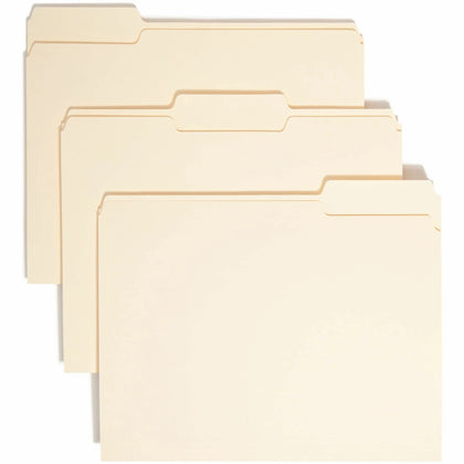 Smead Recycled Top Tab File Folders - Assorted Position - 100/Box