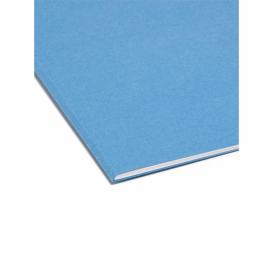 Smead Recycled Top Tab File Folders - Blue - 100/Box