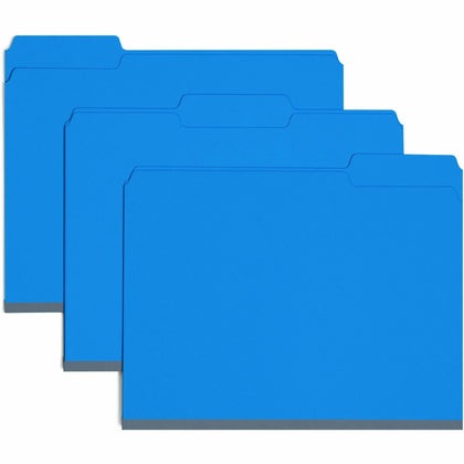 Smead Recycled Top Tab File Folders - Dark Blue - 1’’ Expansion - 25/Box
