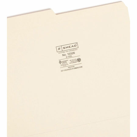 Smead Recycled Top Tab File Folders - Durable Manila 100/Box