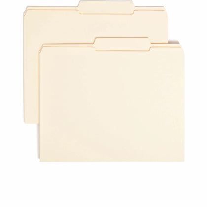 Smead Recycled Top Tab File Folders - Durable Manila 2/5 Cut - 100/Box