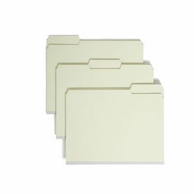 Smead 1/3 Tab Cut Letter Recycled Top File Folder - 8 1/2’’ x 11’’ - 1’’ Expansion - Location - Assorted Position
