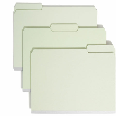 Smead 1/3 Tab Cut Letter Recycled Top File Folder - 8 1/2’’ x 11’’ - 2’’ Expansion - Location - Assorted Position