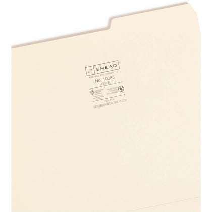 Smead Recycled Top Tab File Folders - Letter Size - 100/Box