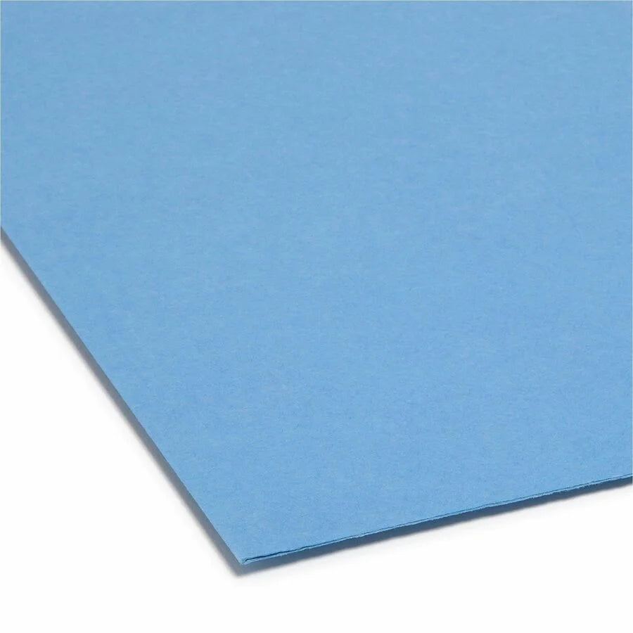 Smead Recycled Top Tab File Folders - Letter Size - Blue - 100/Box