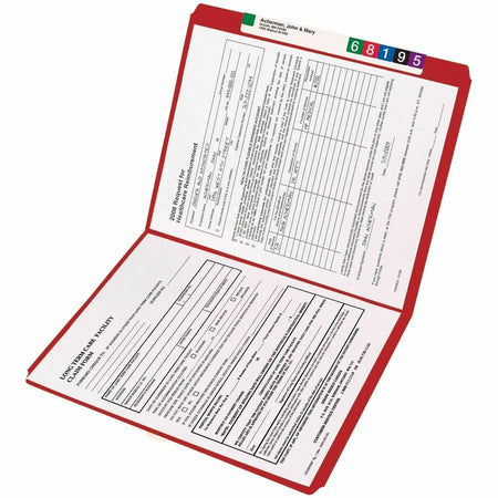Smead Red Top Tab File Folders - Letter Size - 100/Box