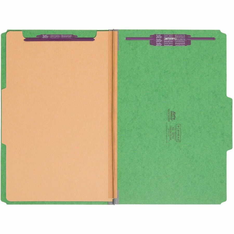 Smead SafeSHIELD 2/5 Tab Cut Legal Recycled Classification Folder - Alternate-Image1
