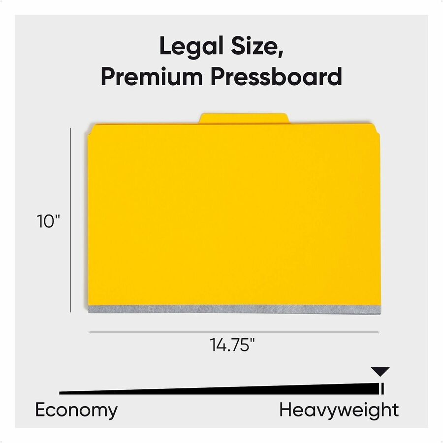 Smead SafeSHIELD 2/5 Tab Cut Legal Recycled Classification Folder - Alternate-Image4