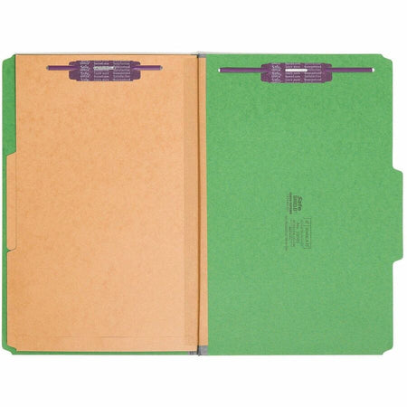 Smead SafeSHIELD 2/5 Tab Cut Legal Recycled Classification Folder - Front