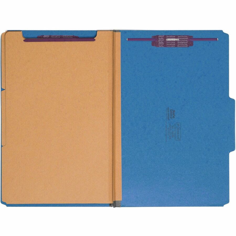 Smead SafeSHIELD 2/5 Tab Cut Legal Recycled Classification Folder - Front